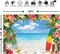 10x8ft Polyester Summer Beach Backdrop | Hawaiian Tropical Palm Leaves & Surfboard Photography Background for Aloha Luau Party, Portrait Photo Booth & Banner Decor